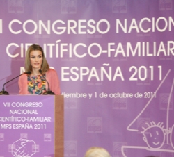 Doña Letizia durante su intervención