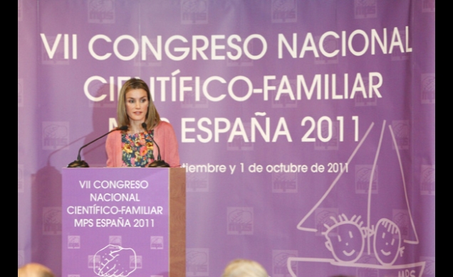 Doña Letizia durante su intervención