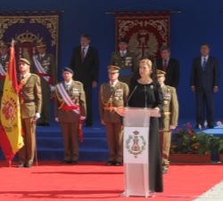 Doña Cristina, durante sus palabras