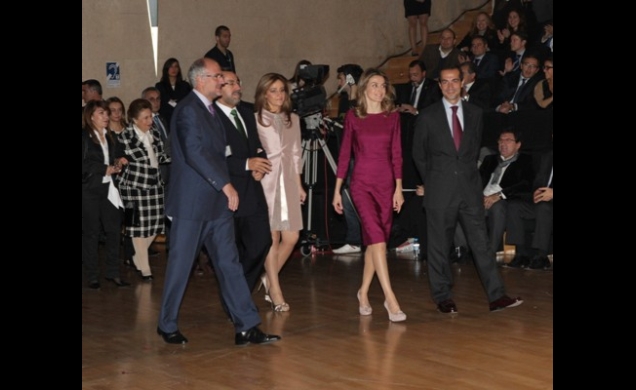 Doña Letizia a su llegada al acto