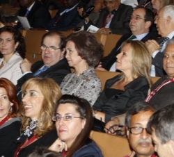 Doña Sofía durante el acto de inauguración