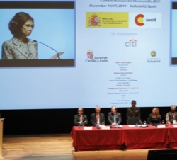 Doña Sofía durante su intervención
