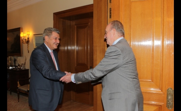 Don Juan Carlos recibe al presidente del Congreso de los Diputados
