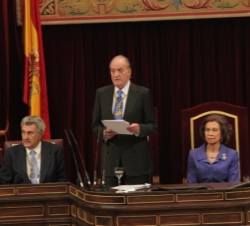 Su Majestad el Rey durante su intervención