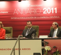 Su Alteza Real en el acto de presentación del Anuario