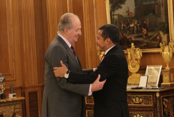 Su Majestad el Rey recibe a Ollanta Humala, Presidente de la República del Perú
