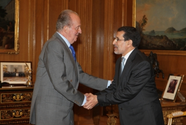 Su Majestad el Rey recibe el saludo de Saad-Eddine El Othmani, Ministro de Asuntos Exteriores y de Cooperación del Reino de Marruecos