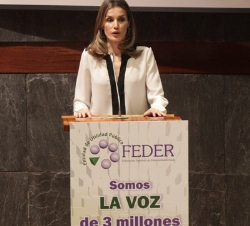 Doña Letizia, durante su discurso