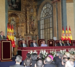 El Rey durante sus palabras en el Oratorio