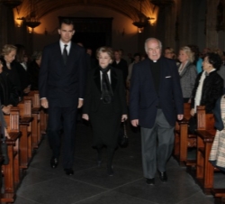 Su Alteza Real, a su llegada a la Iglesia de San Jerónimo el Real