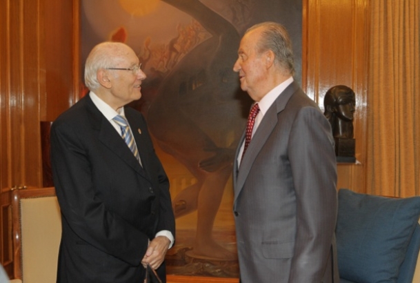 Su Majestad el Rey recibe al presidente del Consejo de Estado, José Manuel Romay Beccaría