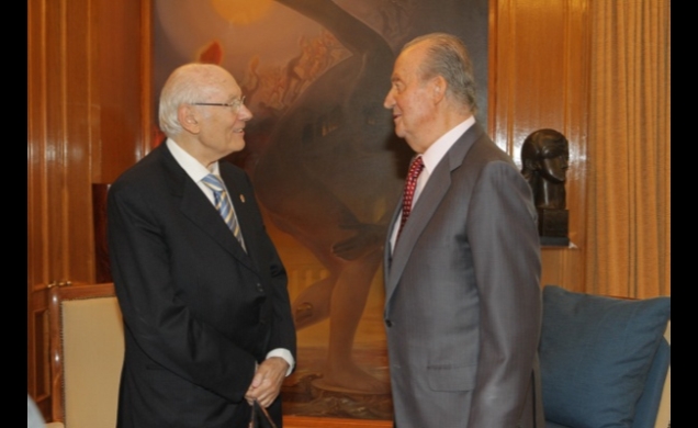 Su Majestad el Rey recibe al presidente del Consejo de Estado, José Manuel Romay Beccaría