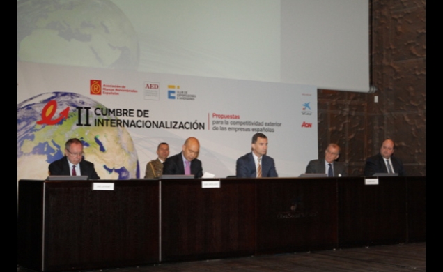 Su Alteza Real el Príncipe de Asturias durante la inauguración de la Cumbre, en la mesa presidencial