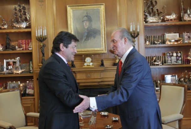 Su Majestad el Rey recibe al presidente del Principado de Asturias