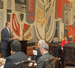 El Rey, durante sus palabras en el almuerzo celebrado en el Palacio de Itamaraty