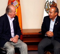 Entrevista entre Don Juan Carlos y el Presidente Calderón