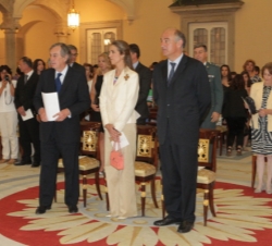 Su Alteza Real momentos antes del inicio del concierto