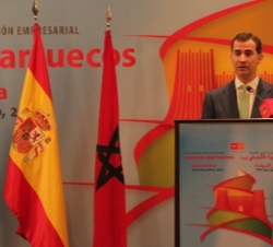 Don Felipe, durante su intervención en el encuentro empresarial