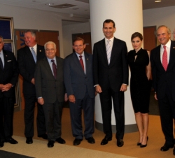 Los Príncipes de Asturias a su llegada a la cena del XVII Foro España-Estados Unidos