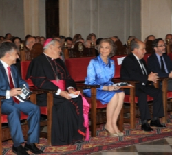 Doña Sofía durante el concierto del Coro Bizantino'San Juan Damasceno' del Arzobispado de Chipre