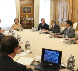 Doña Sofía durante la aprobación del plan