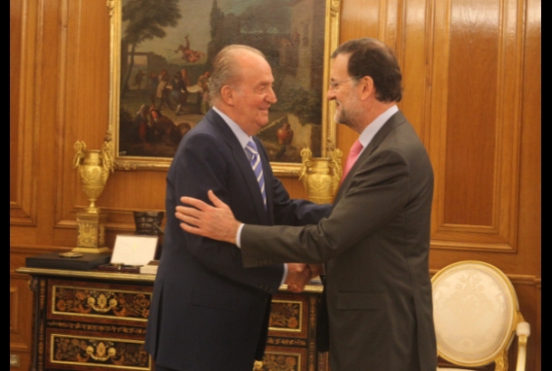 Su Majestad el Rey recibe al presidente del Gobierno, Mariano Rajoy Brey