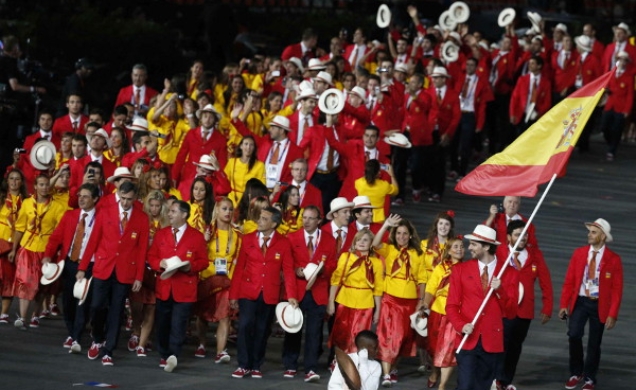 Apertura de los XXX Juegos Olímpicos "Londres 2012". El Equipo Olímpico Español a su entrada al Estadio