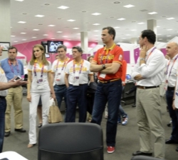 Asistencia a las pruebas de los XXX Juegos Olímpicos "Londres 2012". Visita al Centro de Prensa 