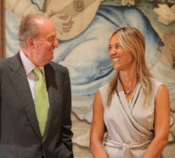 Audiencia a Dª Teresa Palmer Tous, Delegada del Gobierno en la Comunidad Autónoma de las Illes Balears. Don Juan Carlos, con la delegada del Gobierno 