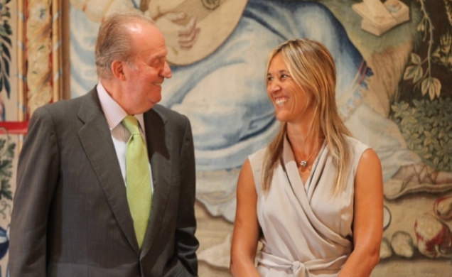 Audiencia a Dª Teresa Palmer Tous, Delegada del Gobierno en la Comunidad Autónoma de las Illes Balears. Don Juan Carlos, con la delegada del Gobierno 
