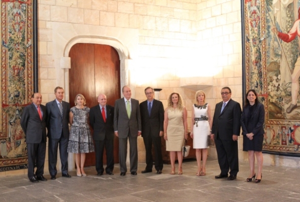 Audiencia a la Junta Directiva de la Federación Empresarial Hotelera de Mallorca. Fotografía de grupo 