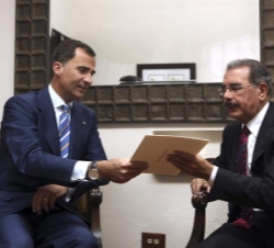 Viaje de Su Alteza Real el Príncipe de Asturias a República Dominicana para asistir a la toma de posesión del Presidente electo, S.E. Danilo Medina Sá