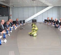 Almuerzo con los miembros del Consejo Empresarial para la Competitividad. Vista general de la reunión previa al almuerzo  