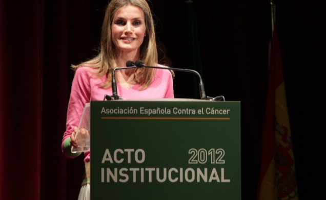 Acto institucional de la Asociación Española Contra el Cáncer y de su Fundación Científica. Doña Letizia, durante su intervención 