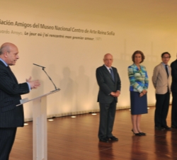 El ministro de Educación, Cultura y Deporte y Presidente del Museo Nacional Centro de Arte Reina Sofía, José Ignacio Wert, durante su intervención
