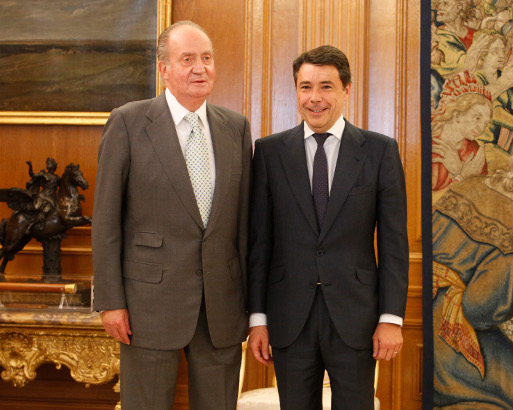 Audiencia a D. Jaime Ignacio González González, Presidente de la Comunidad de Madrid. Don Juan Carlos, con el presidente de la Comunidad de Madrid, Ig