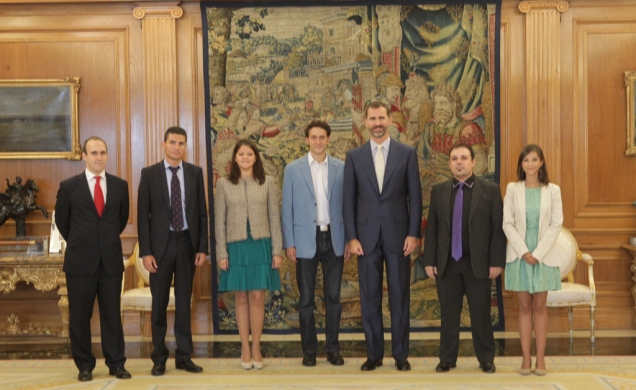Audiencia a una representación del Patronato de la Fundación Iniciador. Fotografía de grupo