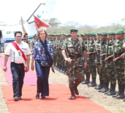 Doña Sofía a su llegada a San José de Chiquitos