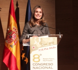 Clausura del "VIII Congreso Nacional de Enfermería de la Defensa". Su Alteza Real durante su intervención en la clausura del Congreso 