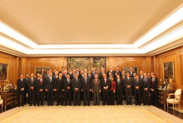 Su Majestad el Rey junto a los presidentes de las Principales Organizaciones Empresariales Iberoamericanas