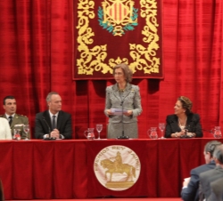 Su Majestad la Reina durante sus palabras