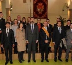 Los Príncipes de Asturias con los Alcaldes de los pueblos de la Comarca del Bajo Aragón