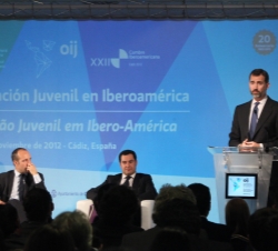 Don Felipe durante su intervención en el acto de inauguración del encuentro iberoamericano