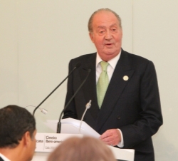 El Rey durante sus palabaras en la cena ofrecida a los Jefes de Estado y de Gobierno que asisten a la Cumbre