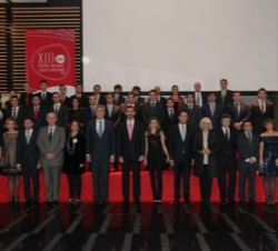 Los Príncipes, con los presidentes de las Asociaciones de Jóvenes Empresarios