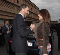 El Príncipe de Asturias recibe a la Princesa de Dinamarca