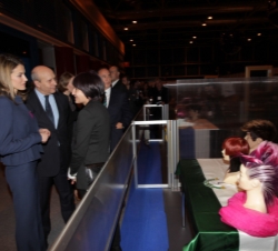 Doña Letizia en la estación destinada a peluquería