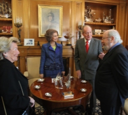 Los Reyes, con José Manuel Caballero Bonald y su esposa, Josefa Ramis