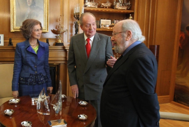 Los Reyes conversan con José Manuel Caballero Bonald