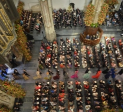 Vista general de la Nieuwe Kerk, durante la ceremonia de insvestidura de Su Majestad el Rey Willem-Alexander y Máxima de los Países Bajos